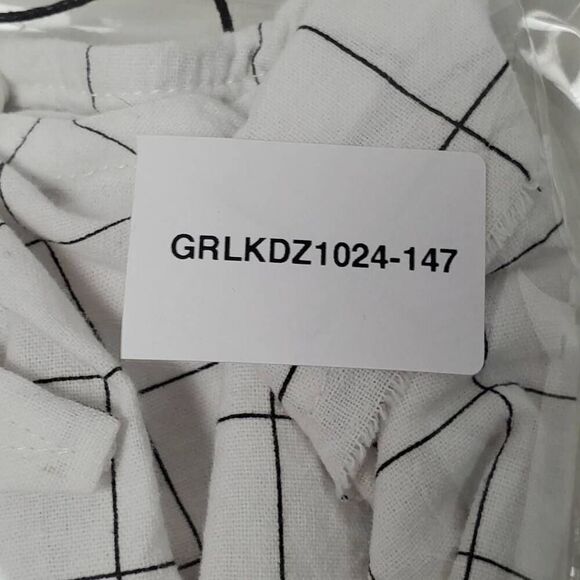 7 For all Mankind 4T Girls White Check Blouse - Picture 6 of 6